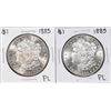 Image 2 : Lot of (2) 1885 $1 Morgan Silver Dollar Coins Proof Like