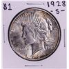 1928-S $1 Peace Silver Dollar Coin