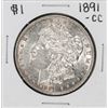 Image 1 : 1891-CC $1 Morgan Silver Dollar Coin
