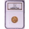 Image 1 : 1878 $3 Indian Princess Head Gold Coin NGC AU58