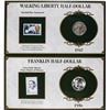 Lot of 1947-D Walking Liberty & 1956 Franklin Half Dollar Coins and Stamp Panels