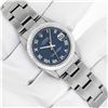 Image 3 : Rolex Ladies Stainless Steel Factory Blue Roman Datejust Wristwatch with Oyster Band
