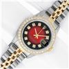 Image 2 : Rolex Ladies Two Tone Red Vignette Diamond Datejust Wristwatch