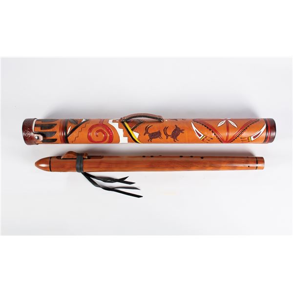Dusty Johnson Tooled and Painted Flute Case