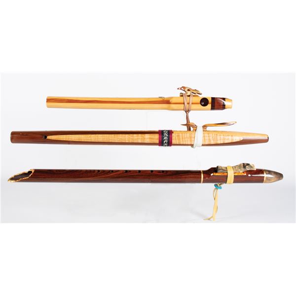 Group of 3 Native American Style Flutes