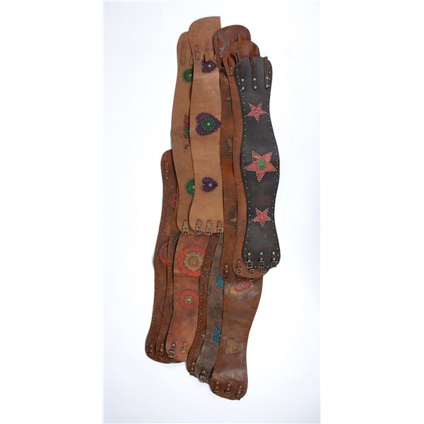 Lot of Eleven (11) Contoured Bronc Belts