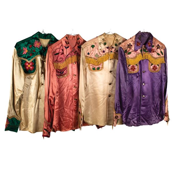Lot of (4) Handmade Tom Mix Circus Costume Shirts