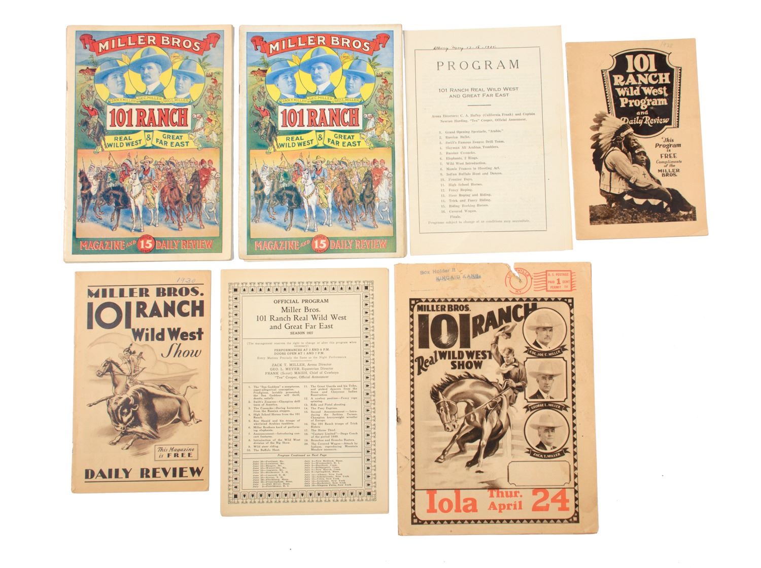 Collection of Miller Bros 101 Ranch Memorabilia