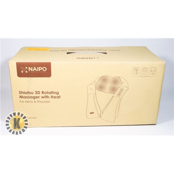 NAIPO SHIATSU 3D ROTATING MASSAGER WITH HEAT