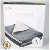 Image 1 : PURE RELIEF PLUSH HEATED THROW BLANKET