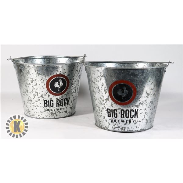 TWO BIG ROCK BREWERY BUCKETS