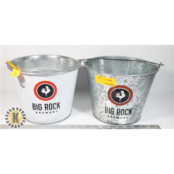 TWO BIG ROCK BREWERY BUCKETS