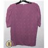 Image 1 : WOMENS PURPLE FLOWER BLOUSE SIZE M