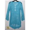 Image 1 : WOMENS ONE SIZE TURQUOISE LIGHT KNIT DRESS