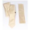 Image 1 : SKINNY GOLD TIE AND POCKET SQUARE