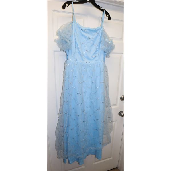 NEW SIZE 3X BABY BLUE MESH DRESS. COVERED IN SHINY