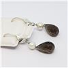 Image 2 : SILVER SMOKEY QUARTZ(4CT) EARRINGS, MADE IN CANADA