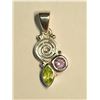 Image 1 : SILVER PERIDOT GARNET  PENDANT (~WEIGHT 1.75G)