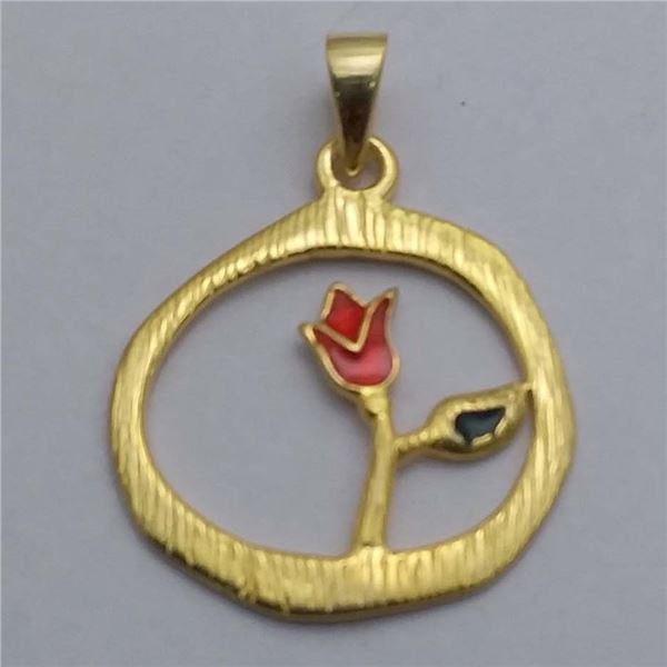 GOLD PLATED SILVER  PENDANT (~WEIGHT 3G)