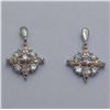 Image 1 : SILVER CUBIC ZIRCONIA  EARRINGS (~WEIGHT 3G)