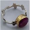 Image 1 : SILVER DYED RUBY  RING (~WEIGHT 3G) ADJUSTABLE SIZE