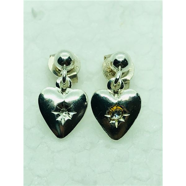 SILVER CUBIC ZIRCONIA  EARRINGS