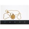 Image 1 : NEW GOLD TONE FLOWER CHARM NECKLACE