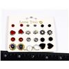 Image 1 : NEW 12 PC STUD EARRING SET RED, SILVER AND