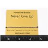 Image 1 : NEW MORSE CODE ADJUSTABLE BRACELET "NEVER GIVE UP