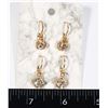 Image 1 : 2 NEW PAIRS OF DROP RHINESTONE EARRINGS