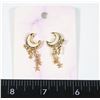 Image 1 : NEW MOON AND STAR RHINESTONE STUD EARRINGS