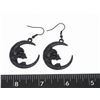 Image 1 : NEW SKULL AND MOON HOOP EARRINGS