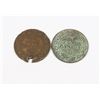 Image 1 : LOT OF 2 LARGE CANADIAN PENNY 1918