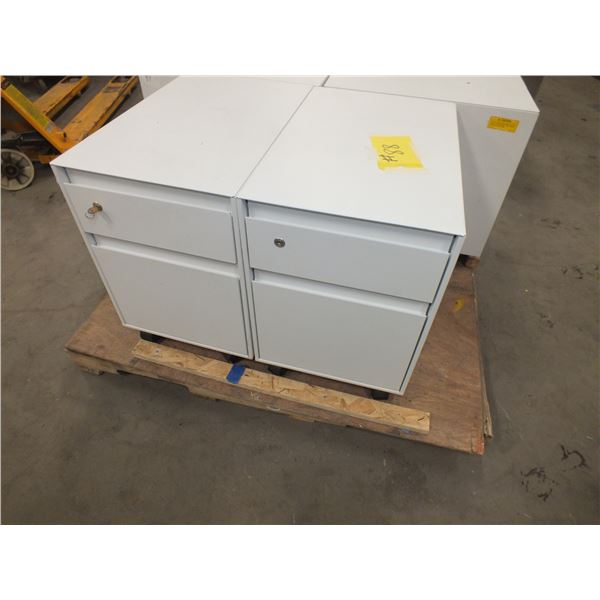 4 Small Office Cabinets on wheels