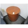Image 1 : Round Oak Laminate Side Table