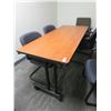 Image 1 : Cherry Laminate 6' Table on Wheels