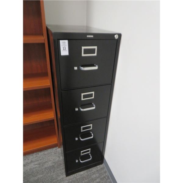 Hon Black 4 Drawer File Cabinet