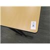 Image 2 : 2-6' Blonde Wood Laminate Slimline Work Tables - 2 X $