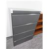Image 1 : Grey Metal 4 Drawer Lateral File Cabinet