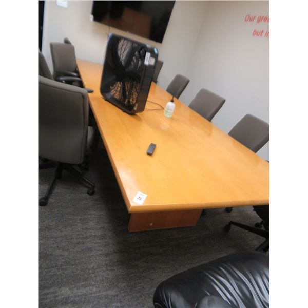 Blonde Wood 12' Conference Table