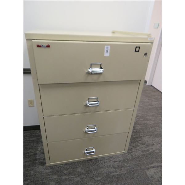 Fire King 5 Drawer File Safe Cabinet - Lock Drilled and Dents