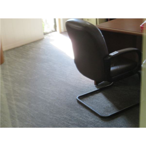 5-Brown Leather Office Chairs - 5 X $