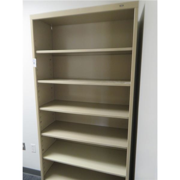 Tennsco Tan Metal 7 Shelf Bookcase