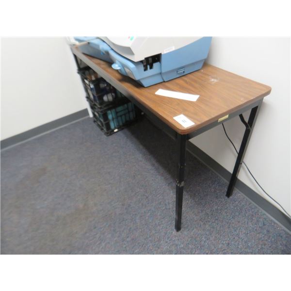 Folding 5' Banquet Table & 6' 5 Shelf Bookshelf