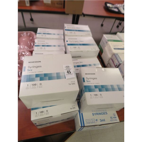 13-Box of 100 McKesson 5cc Syringes - 13 X $