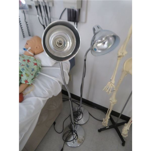 2-Metal Floor Boom Lamp - 2 X $