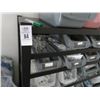 Image 2 : Black 9 Shelf Bin Rack w/Asst. Bandages & Other