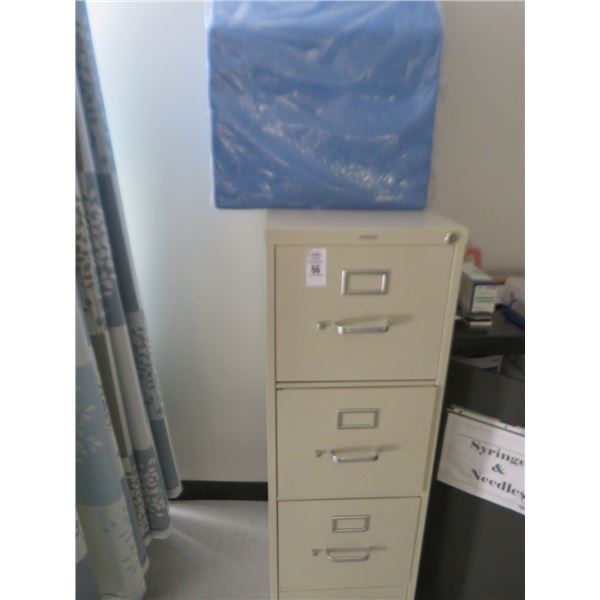 Hon Beige 4 Drawer File Cabinet w/Medical Supplies