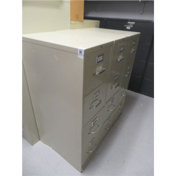 7-Beige Tan 4 Drawer File Cabinet - 7 X $