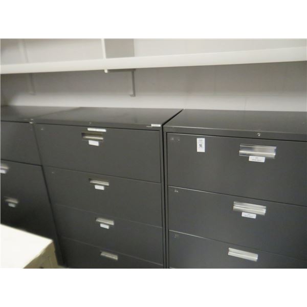 6-Grey 4 Drawer Lateral File Cabinet - 6 X $